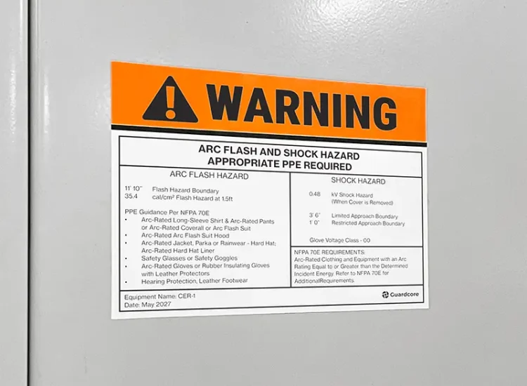 Certags-Arc-Flash-Label-Orange-Warning-PPE-Required-Hazard.webp
